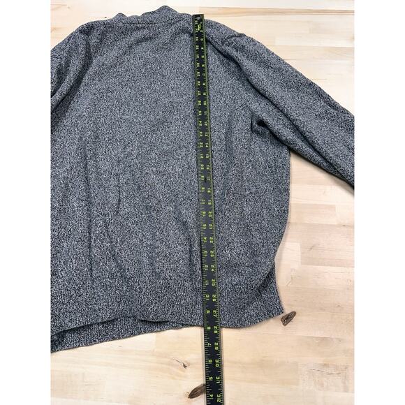 Oak Hill Gray Quarter Zip Cotton Knit Sweatshirt Men's Size 2XL Preppy Golf Core - Picture 5 of 7